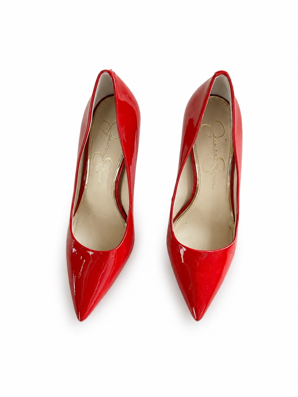 Jessica Simpson Scarlet Patent Pointed-Toe Pumps